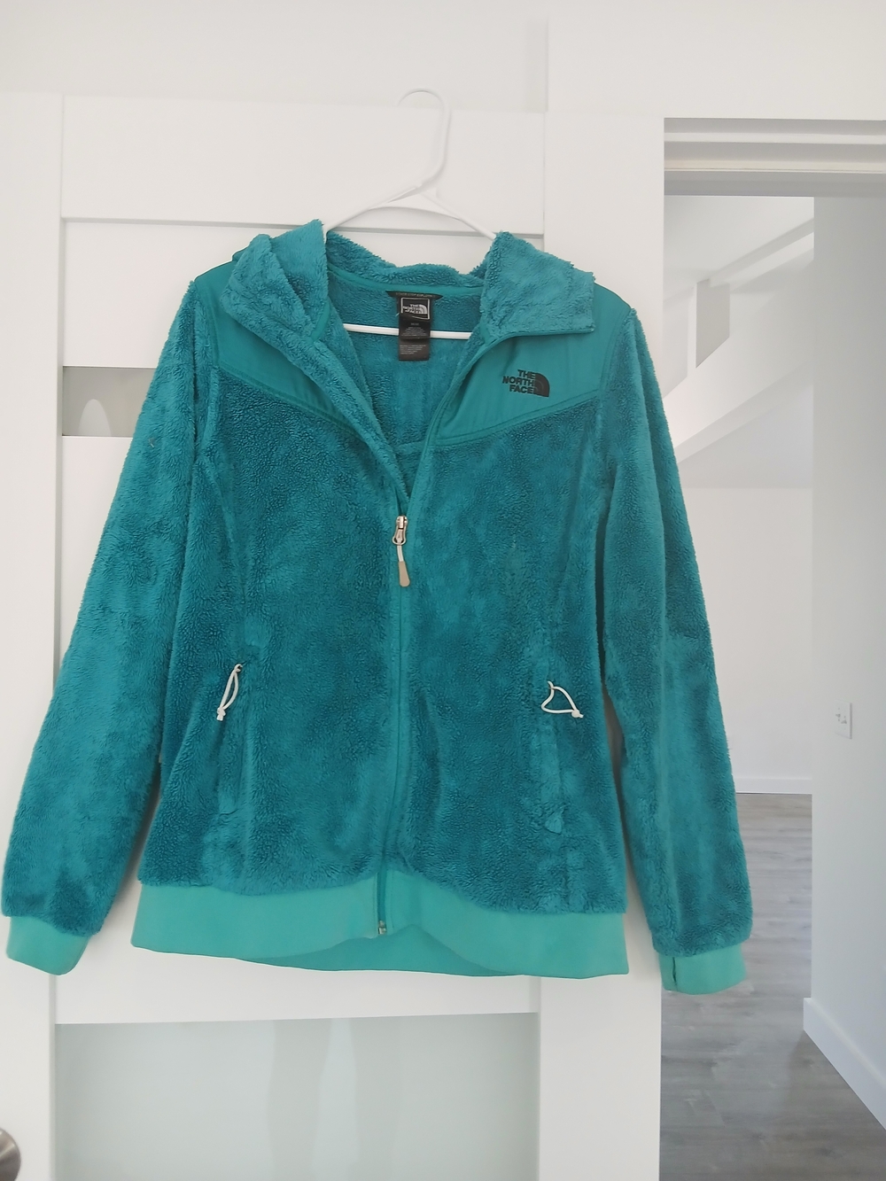 The North Face Teal Fuzzy Zip-Up Jacket